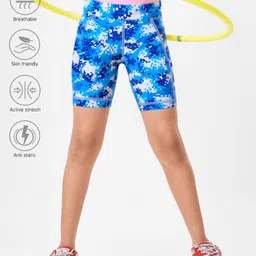 Pine Active Knit Knee Length Super Stretch Cycling Shorts - Blue-picture-20