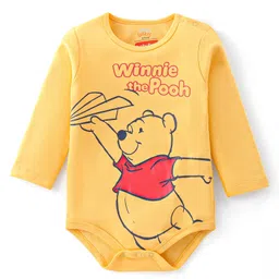 Babyhug Disney Interlock Knit Full Sleeves Onesies with Winnie The Pooh Graphic Pack of 3 - Multicolor image 2