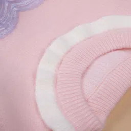 V-Mart Girls Self Design Round Neck Pullover image 4