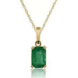 GenZcomplex Unisex Emerald Stones Studded Square Shaped Pendant-picture-32