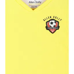 allen solly junior Allen Solly Kids Yellow Solid T-Shirt image 3