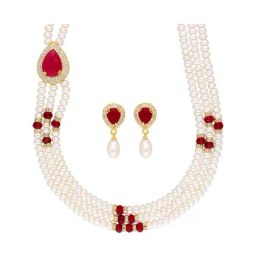 Sri Jagdamba Pearls Multicolored Alloy Necklace Set-picture-34