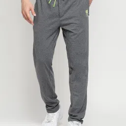 UnderJeans by Spykar Grey Cotton Regular Fit Trackpants image 1