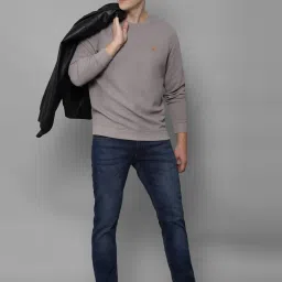 Louis Philippe Grey Regular Fit Sweatshirt image 5