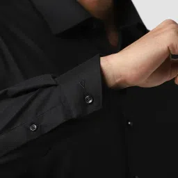Van Heusen Black  Slim Fit Shirt image 5