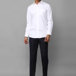 Allen Solly White Cotton Slim Fit Checks Shirt image 5