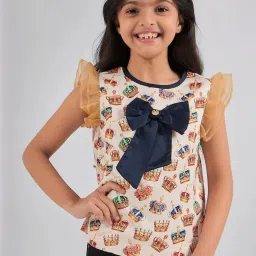 One Friday Kids Mulicolouerd Self Regular Fit Top image 1