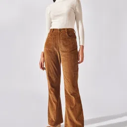 The Label Life Brown Regular Fit High Rise Pants image 1
