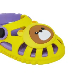 Pantaloons Junior Yellow & Purple Back Strap Clogs image 5
