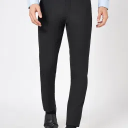 Peregrine By Pantaloons Black Slim Fit Trousers image 1