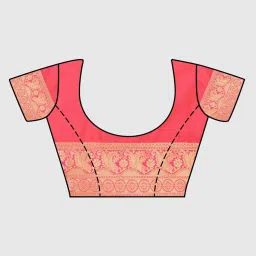 Mimosa Gold Woven Saree With Unstitched Blouse image 5