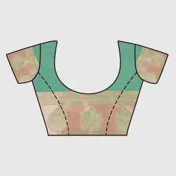 Mimosa Green Woven Saree With Unstitched Blouse image 5