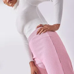 The Label Life Pink Printed Regular Fit Mid Rise Pants image 5