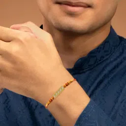 Kisna Diamond & Gold Jewellery 14K Yellow Gold Luminaire Rakhi Bracelet cum Pendant-picture-33