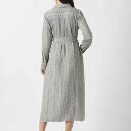 Van Heusen Grey Regular Fit Printed Dress image 2