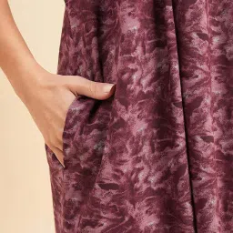 Sweet Dreams Maroon Printed Night Gown image 5