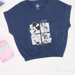 Pantaloons Junior Girls Whispy Blue T-Shirts-image-26