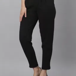 NEUDIS Black Regular Fit Mid Rise Trousers image 3