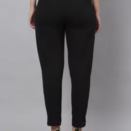 NEUDIS Black Regular Fit Mid Rise Trousers image 2