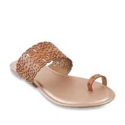 Mochi Women's Tan Toe Ring Sandals-picture-16