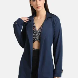 Kazo Navy Regular Fit Trench Coat-picture-31