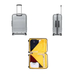 Uppercase Bullet Silver Textured Hard Large Trolley Bag - 32 image 5