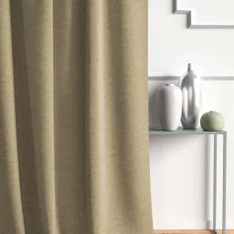 DDecor Beige Polyester Door Curtain (7 ft.) - Set of 1 image 1