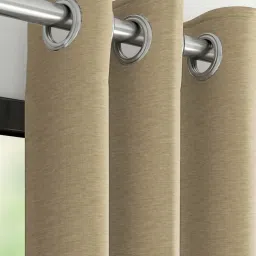 DDecor Beige Polyester Door Curtain (7 ft.) - Set of 1 image 2