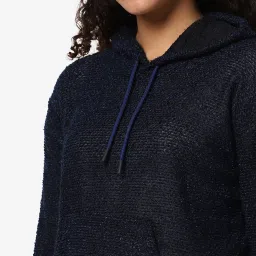 Campus Sutra Navy Regular Fit Hoodie image 5