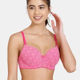 Rosaline by Zivame Beetroot Purple Under Wired Padded T-Shirt Bra-image-60