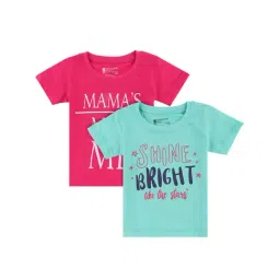 Bodycare Kids Fuchsia & Green Graphic Print T-Shirt (Pack Of 2)-picture-16