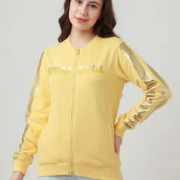 Zink London Yellow Graphic Print Sweatshirt-image-50
