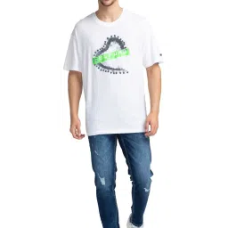 Being Human White Regular Fit Printed T-Shirt image 5