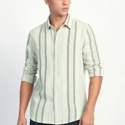 The Bear House Multicolored Slim Fit Striped Shirt image 1