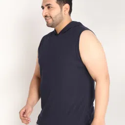 Chkokko Navy Cotton Regular Fit T-Shirt image 3