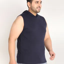 Chkokko Navy Cotton Regular Fit T-Shirt image 4