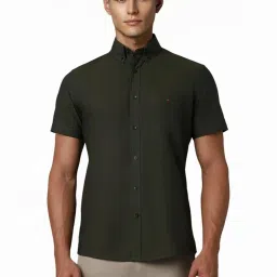Louis Philippe Green Slim Fit Shirt image 1