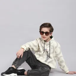 Monte Carlo Kids Off White Printed Full Sleeves Sweatshirt image 5
