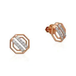 Malabar Gold and Diamonds BIS Hallmark 18k Rose Gold Diamond Stud Earrings-picture-19