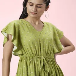 People by Pantaloons Green Printed Tunic image 5