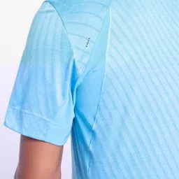 Adidas Blue Slim Fit Printed Sports T-Shirt image 5