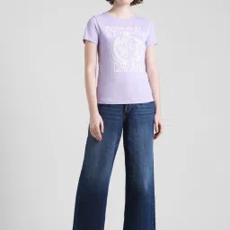 Only Lavender Cotton Graphic Print T-Shirt image 5