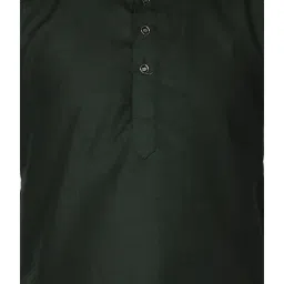 Pro-Ethic Style Developer Kids Dark Green & White Solid Full Sleeves Kurta with Pyjamas image 5
