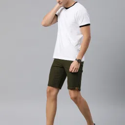 IVOC Olive Regular Fit Cotton Shorts image 5