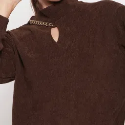 MADAME Brown Regular Fit Sweatshirt image 5