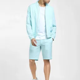 Jack & Jones Light Blue Cotton Regular Fit Checks Jacket image 5