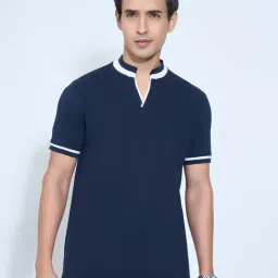 Peregrine By Pantaloons Navy Slim Fit Polo T-Shirt-picture-28