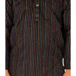 Pro-Ethic Style Developer Kids Black & White Printed Full Sleeves Kurta with Pyjamas image 5