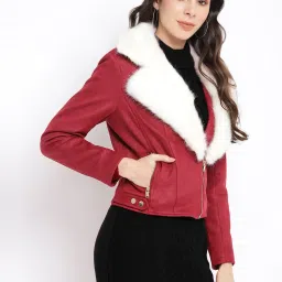 Latin Quarters Maroon Regular Fit Jacket image 4