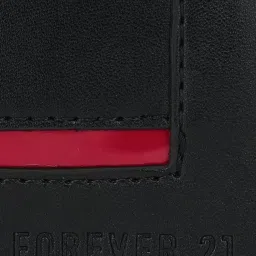 Forever 21 Black PU Paneled Bi-Fold Wallet image 5